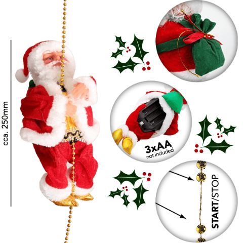 [Christmas Buy 2 get 1 free ]Electric Climbing Bead Santa Claus