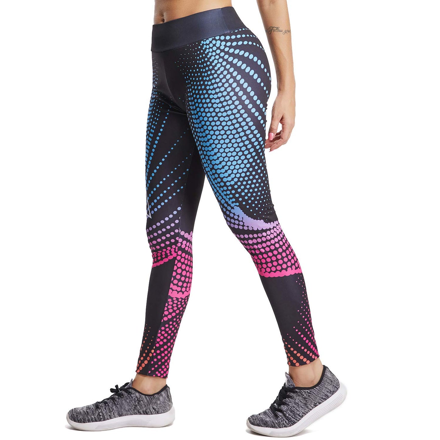 Hight Waisted Printed Leggings - Radiation & Neon Stripe Style (Buy 3 Free Shipping)