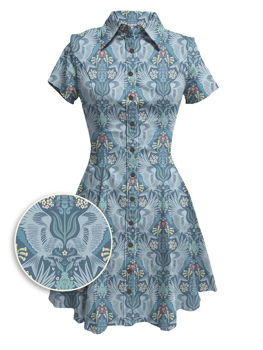 [Rebecca Elfast ]Red Kite Damask - 100% Cotton Double Pocket Dress