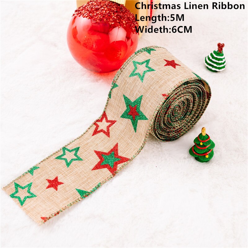 5m Christmas Santa Claus Ribbon Roll