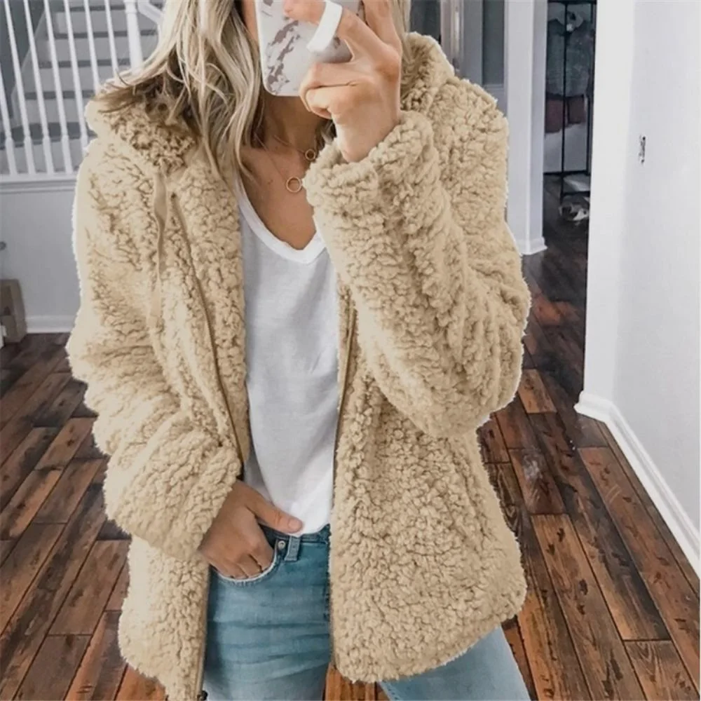 Puffy Teddy Bear Jacket Coat