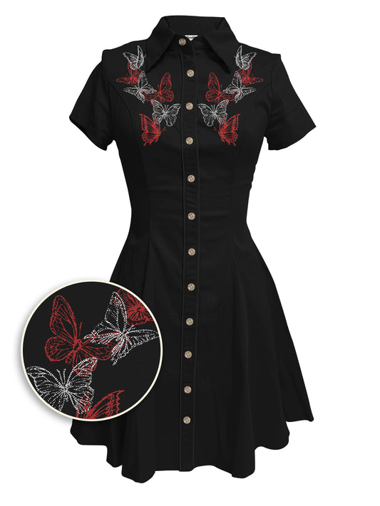[Embroidery]Butterfly - 100% Cotton Dress
