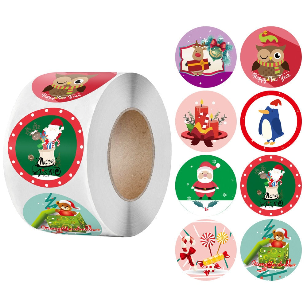 Merry Christmas Stickers For DIY Gift Decor