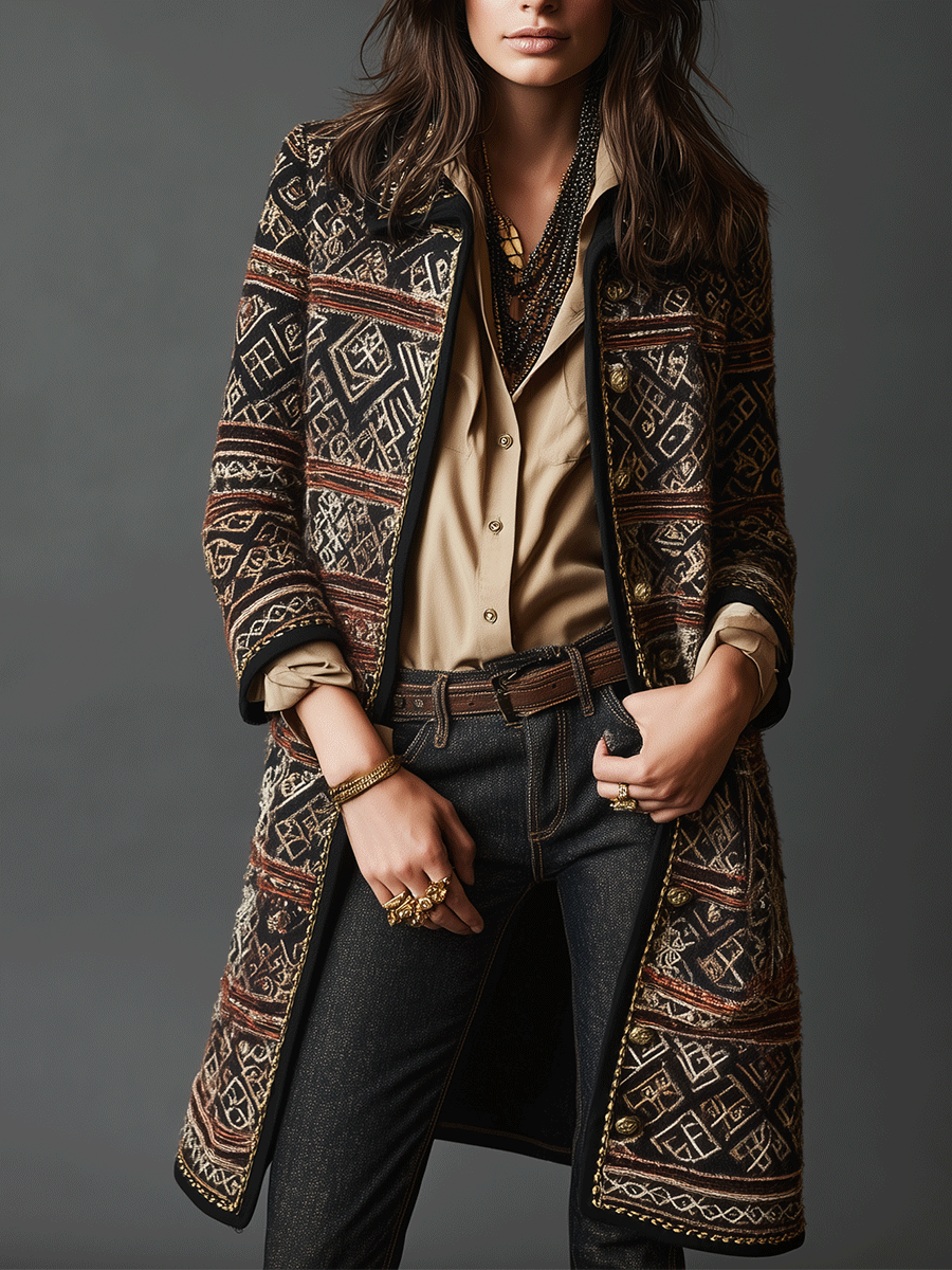 Retro Tribal Patterns And Exquisitely Elegant Coats