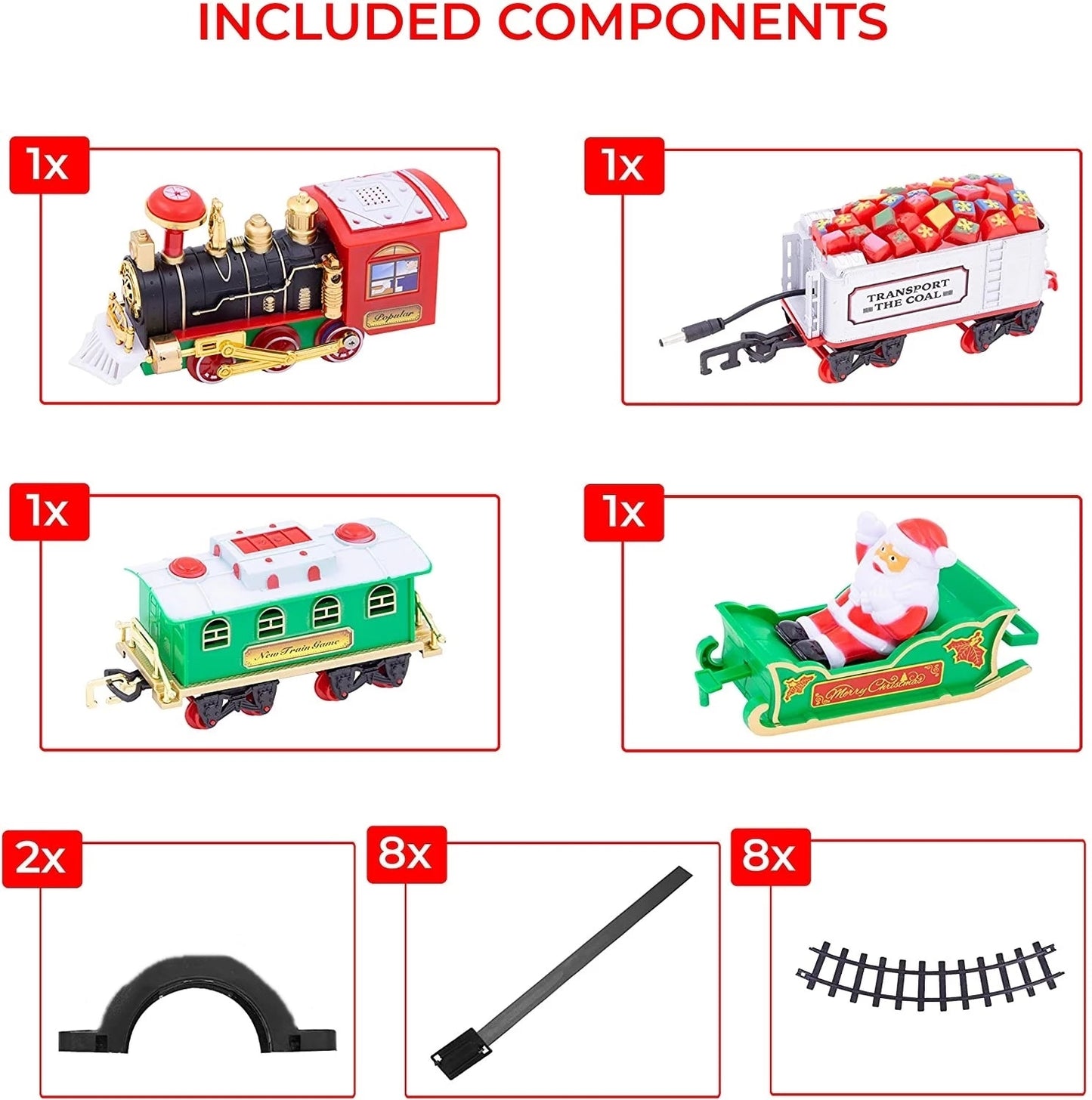 Electric Christmas Tree Train Set Attaches