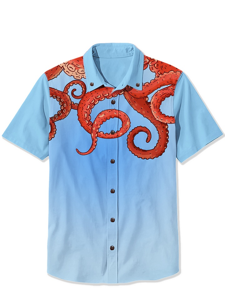 Octopus On The Shoulder - 100% Cotton Shirt