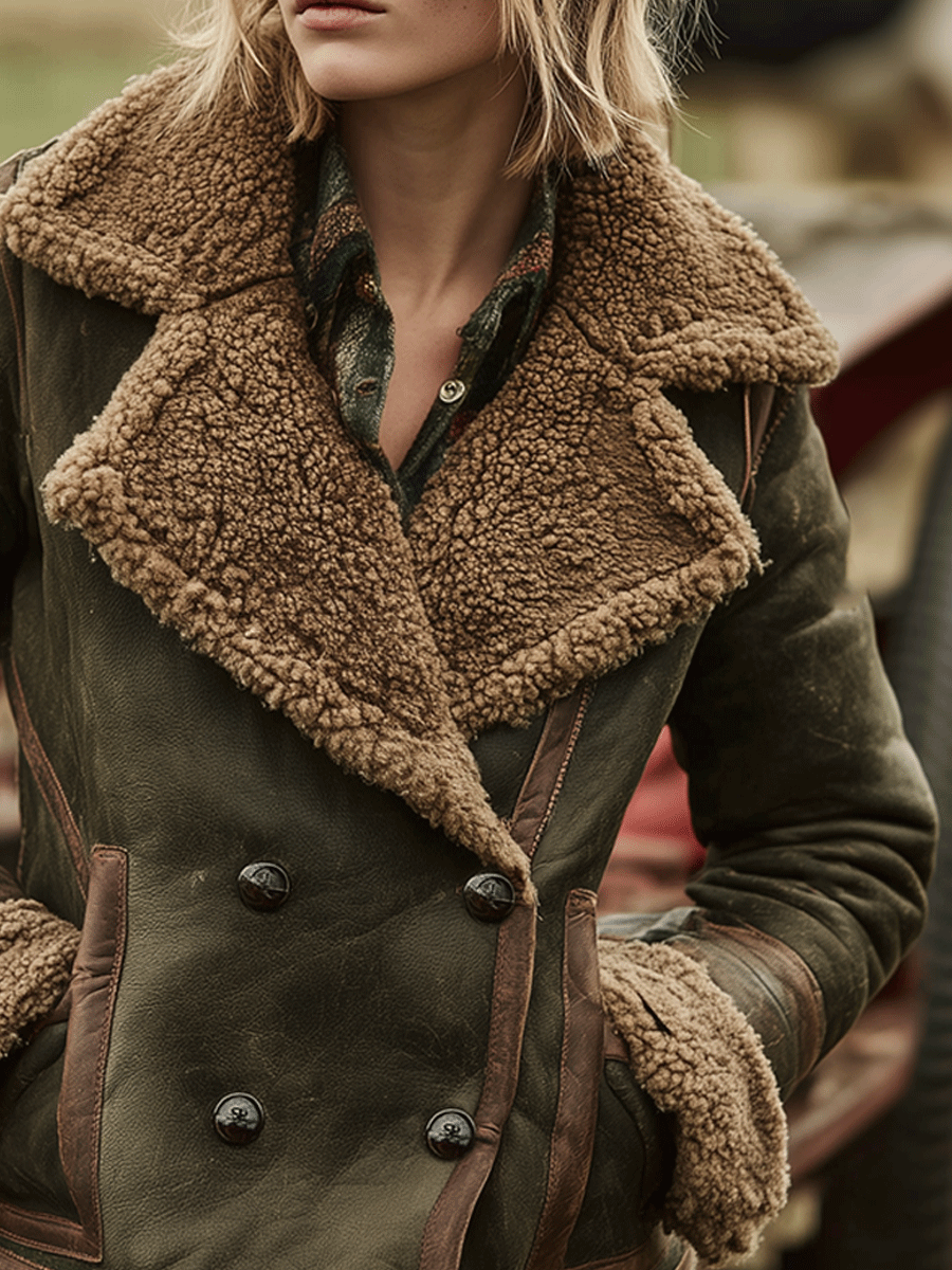 Retro Olive Green Explorer Warm Jacket