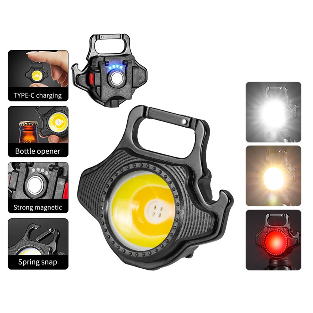 Mini COB LED Flashlight Keychain Lights