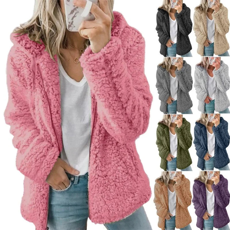 Puffy Teddy Bear Jacket Coat