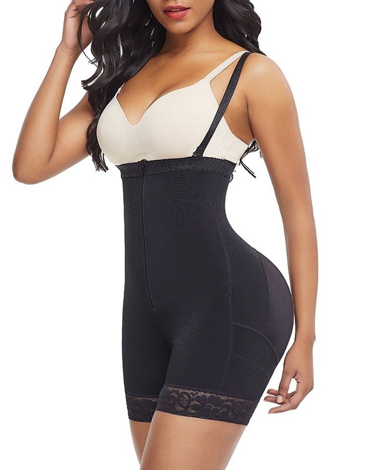 Firm Tummy Compression Bodysuit Shaper With Butt Lifter