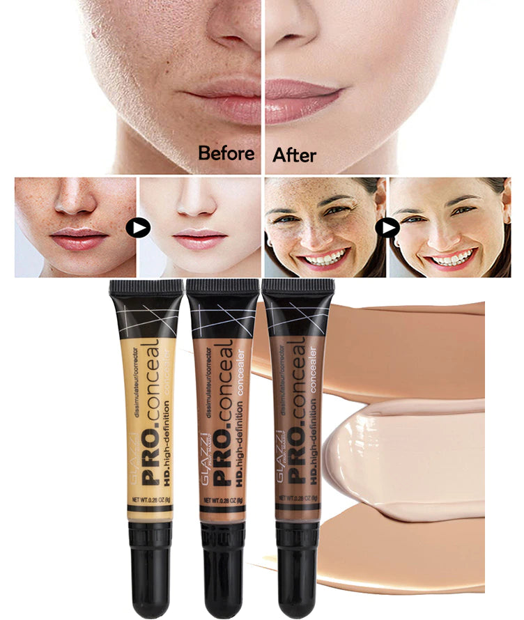 3PCS Waterproof Nude Makeup Facial Foundation