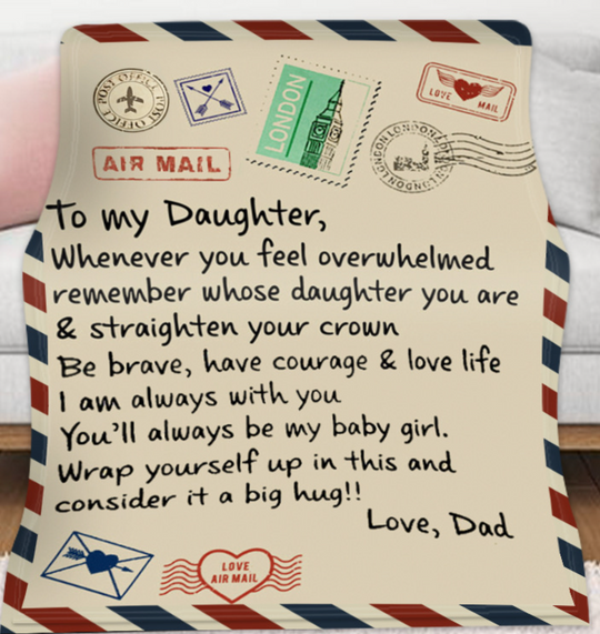 LETTER TO DAUGHTER BLANKET