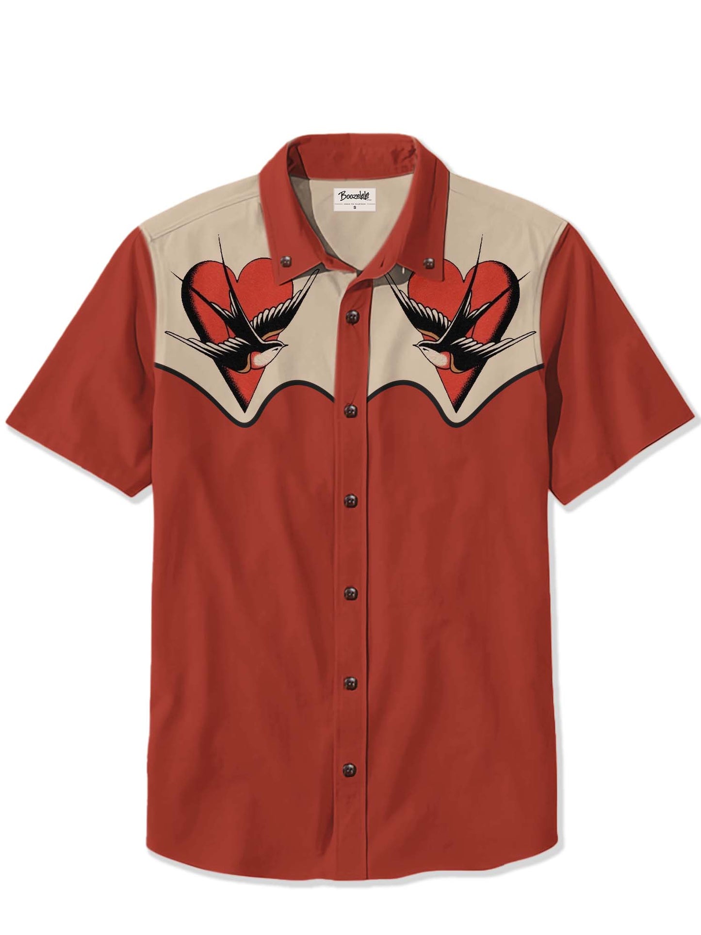 Valentine's Day Swallow And Heart - 100% Cotton Shirt