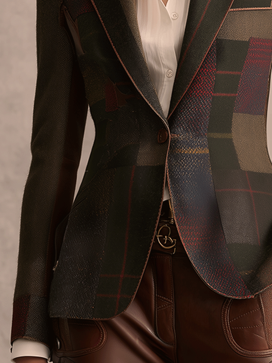 Heritage Patchwork Fitted Blazer