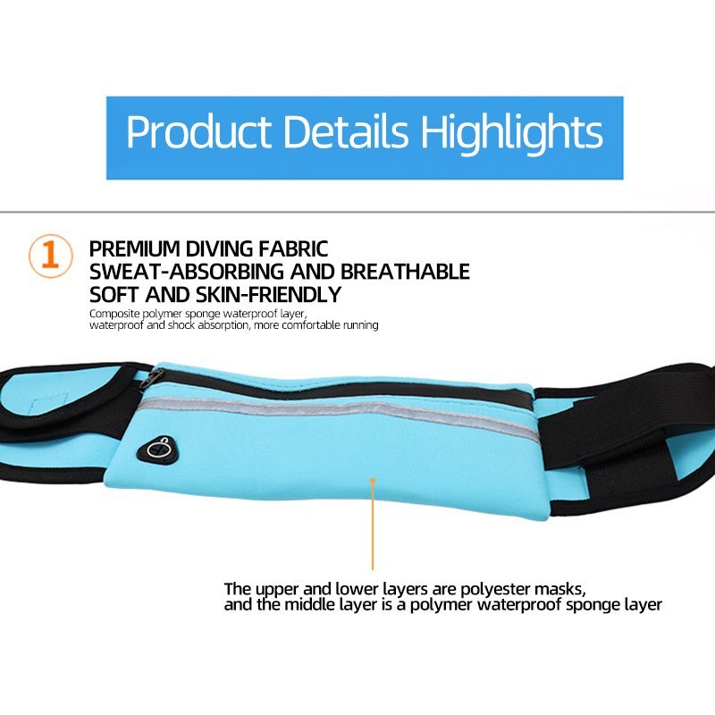 Running  Sports Waterproof Belt Bag