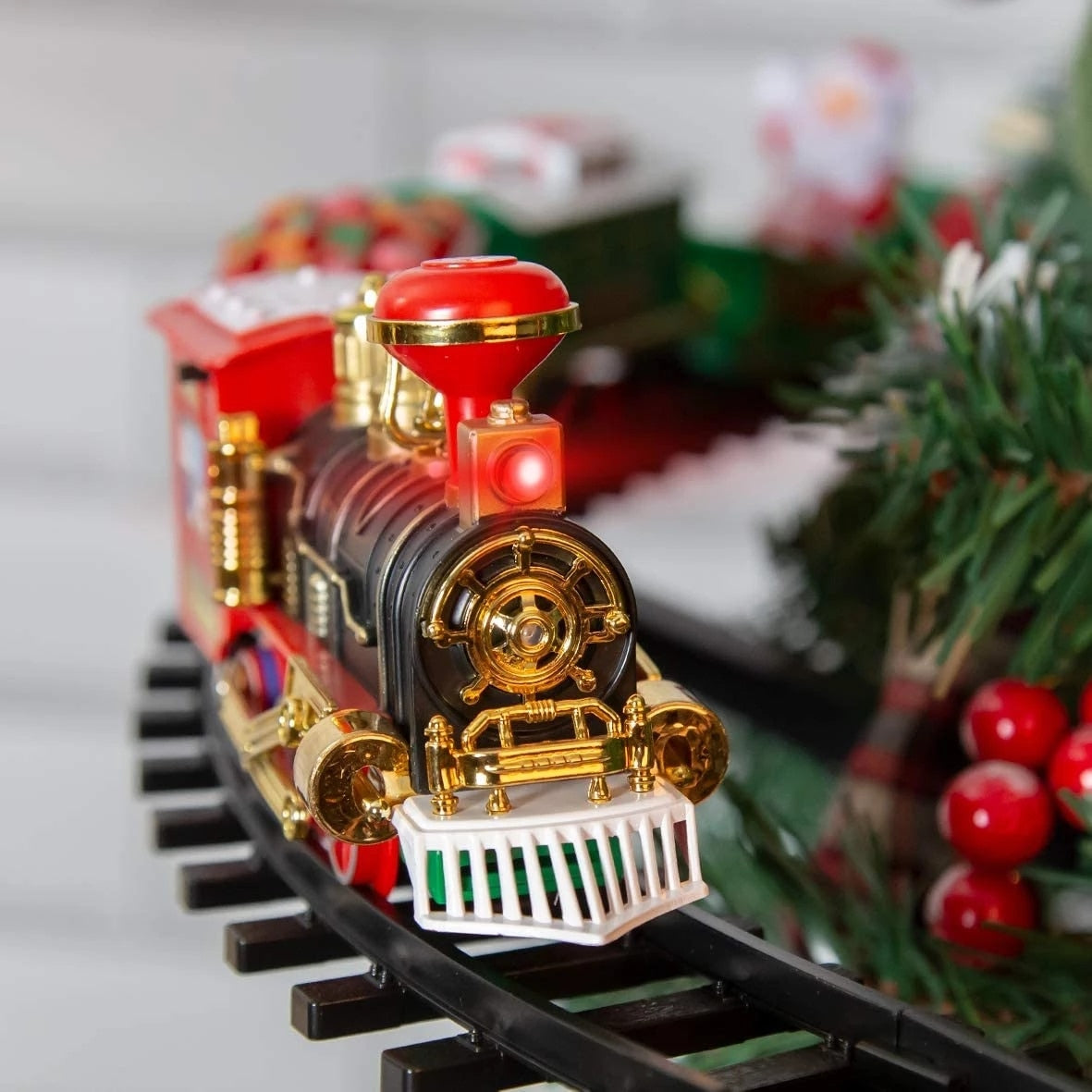 Electric Christmas Tree Train Set Attaches