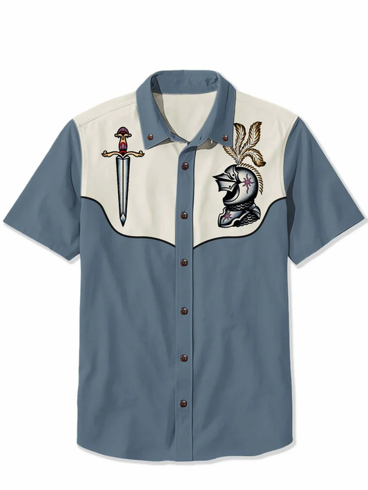 Knight And Sword - 100% Cotton Shirt