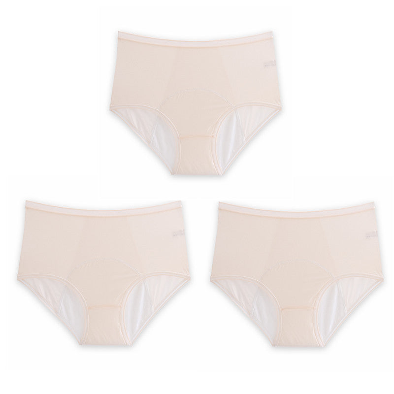 High Waist Leak Proof Ice Silk Panties Plus Size