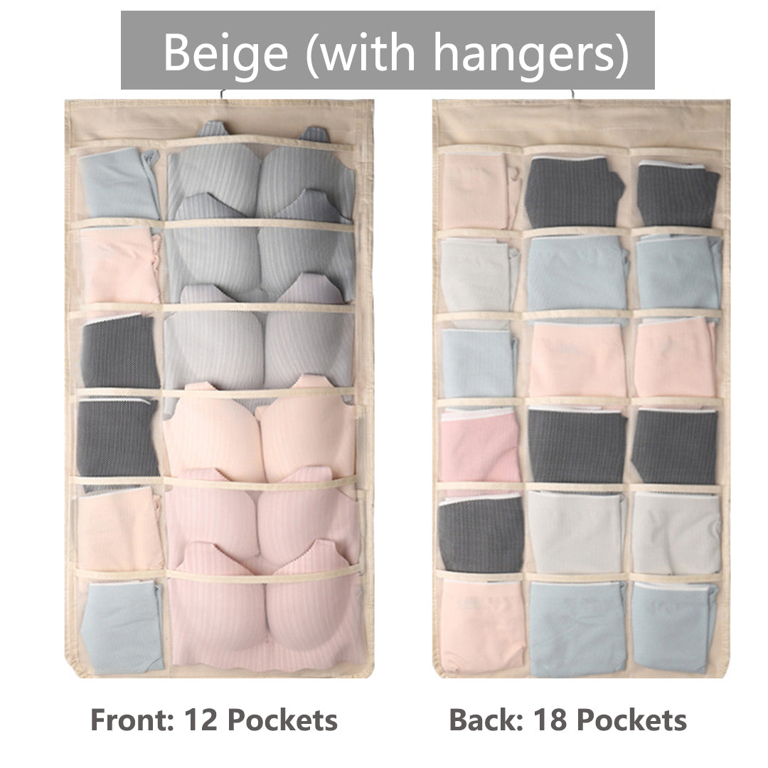 Dual Sided Wall Shelf Wardrobe Storage Bags