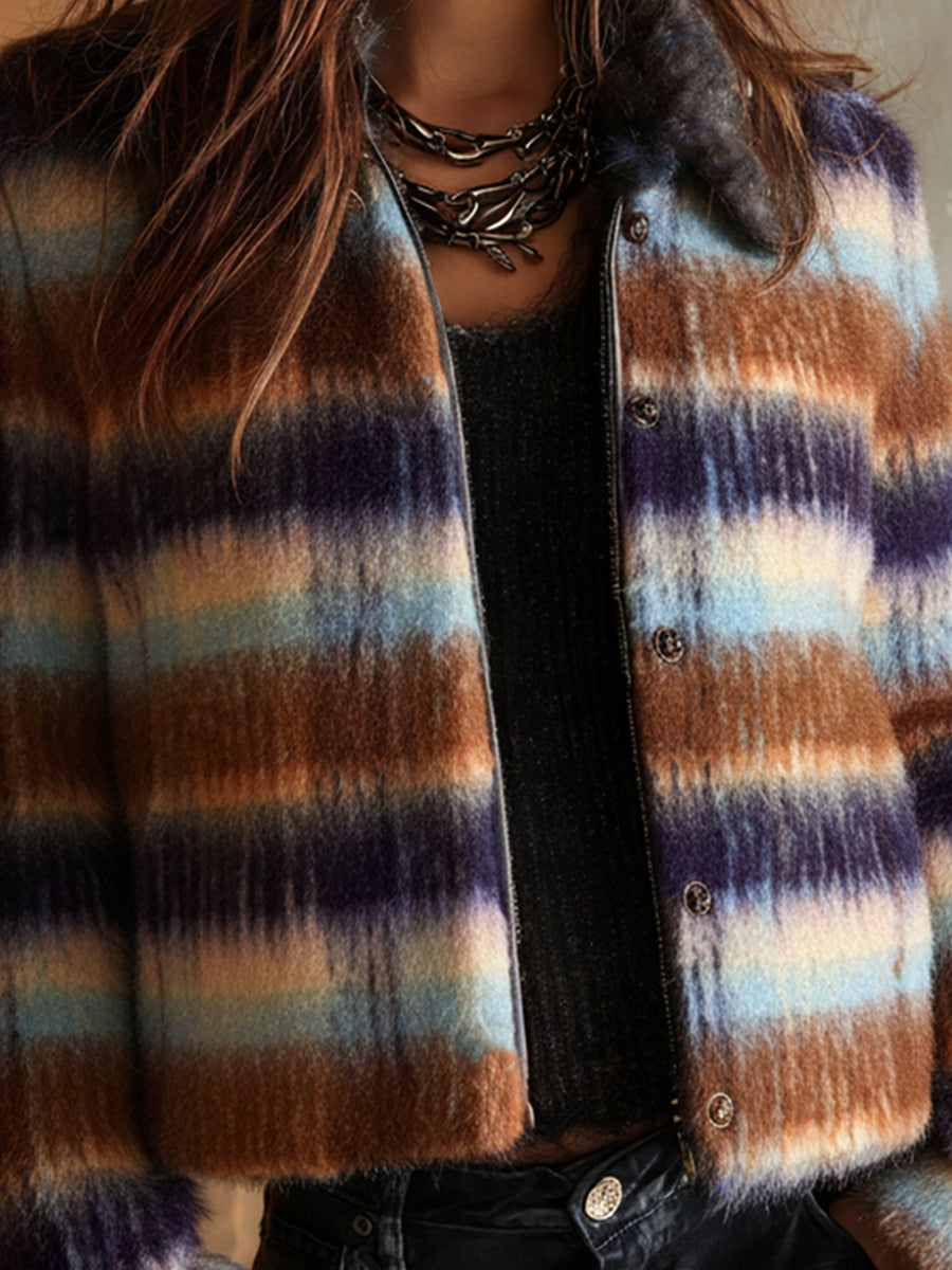 Retro Smooth Woolen Short Straight Jacket