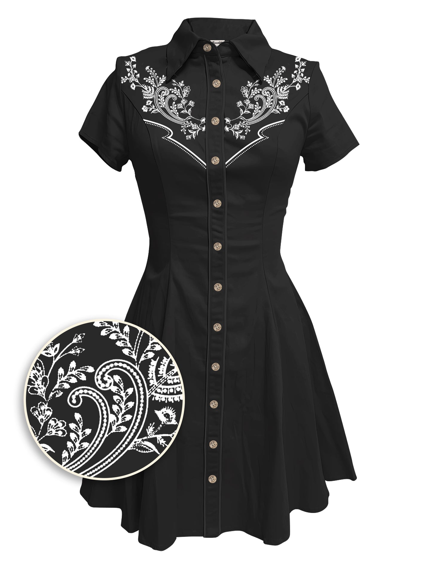 [Embroidery]Sacred Pattern - 100% Cotton Dress