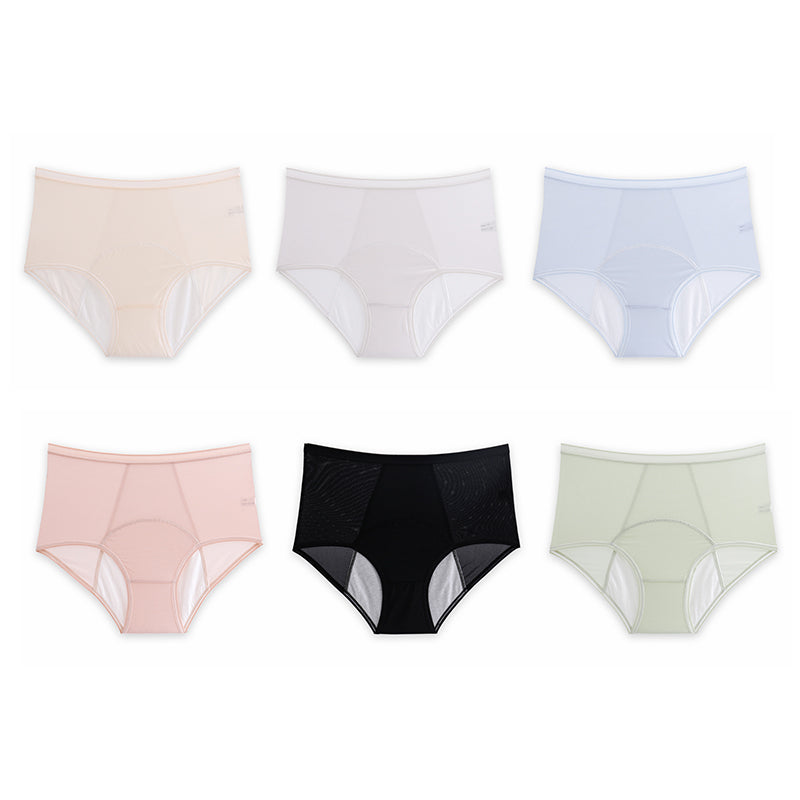 High Waist Leak Proof Ice Silk Panties Plus Size