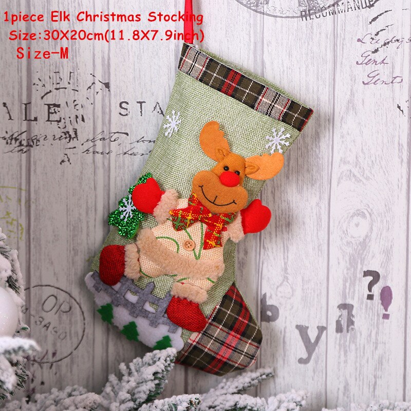 Christmas Stocking Santa Sack Gift Bag