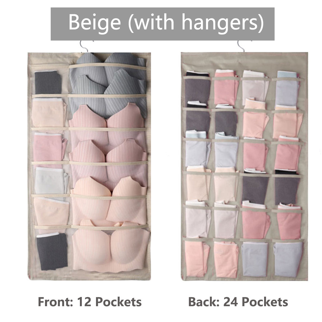 Dual Sided Wall Shelf Wardrobe Storage Bags