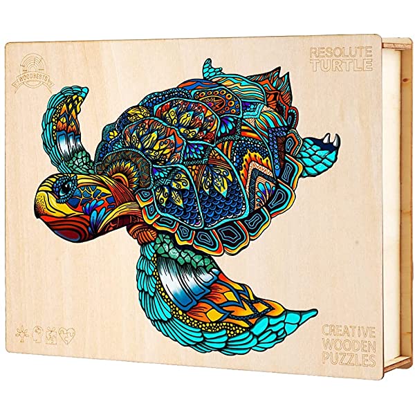 Fun Challenging Wooden Sea Turtle Puzzles Gifts Perfect Family Game