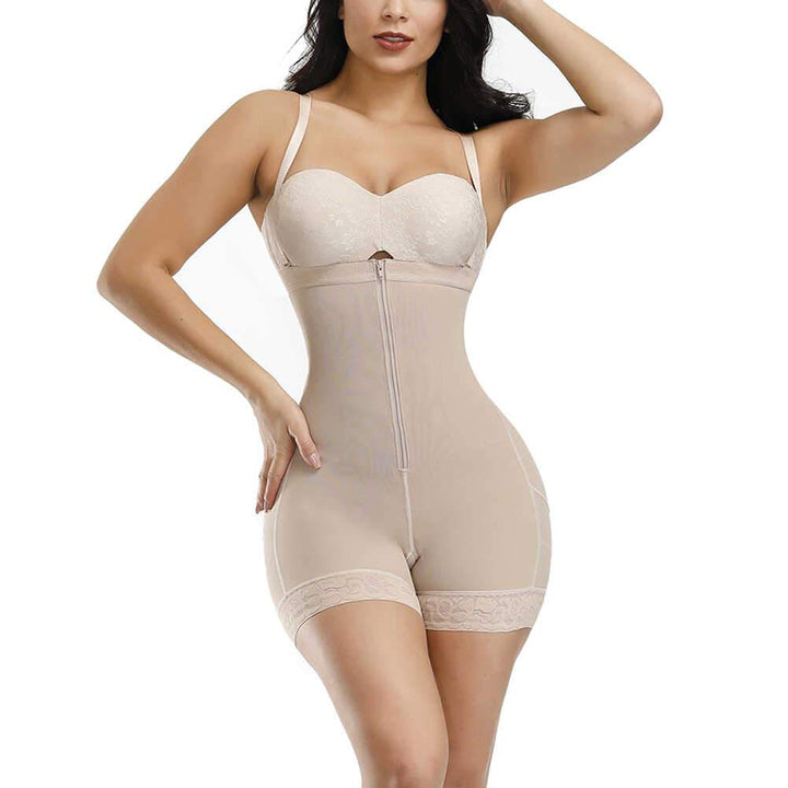 Firm Tummy Compression Bodysuit Shaper With Butt Lifter