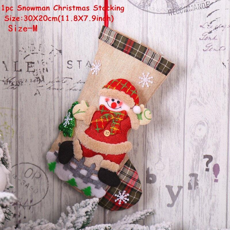 Christmas Stocking Santa Sack Gift Bag