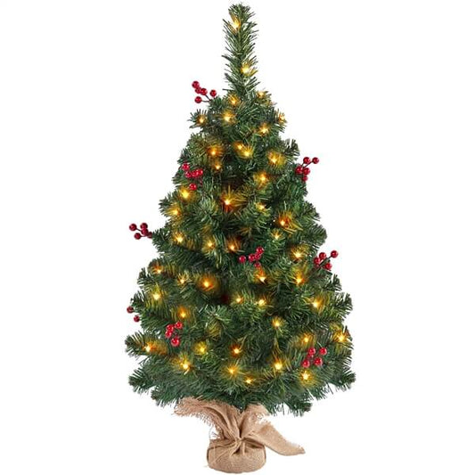 3ft Prelit Tabletop Christmas Tree