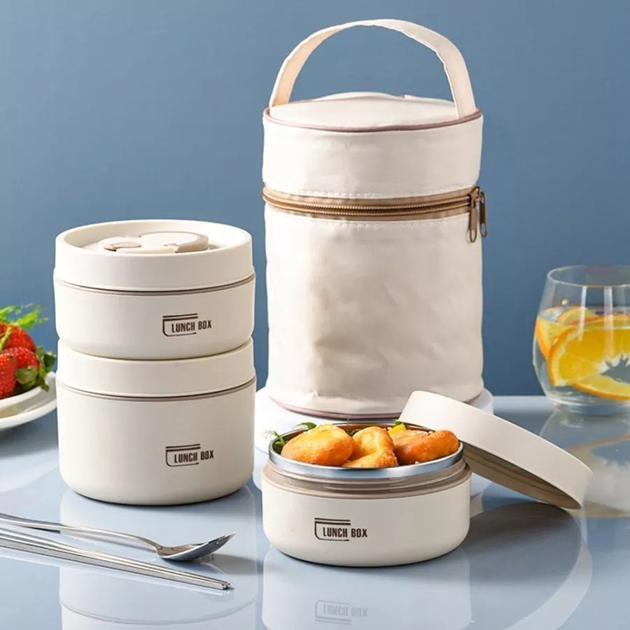 PORTABLE INSULATED LUNCH CONTAINER SET