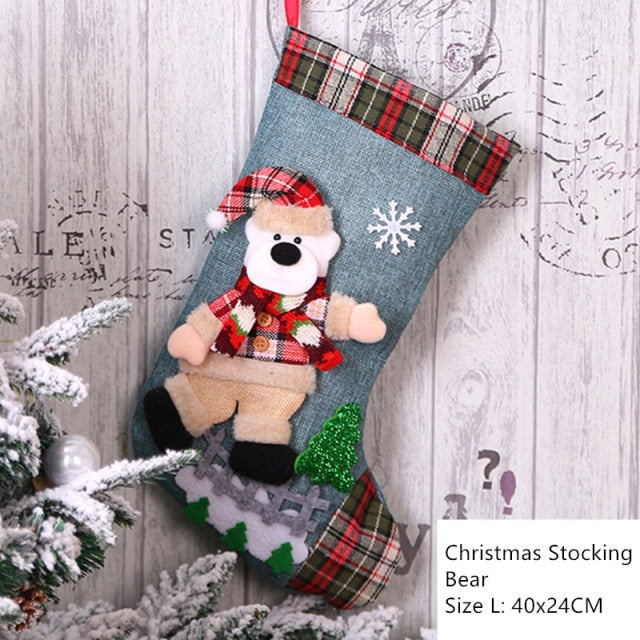 Christmas  Socks Tree Decoration 3pcs/set