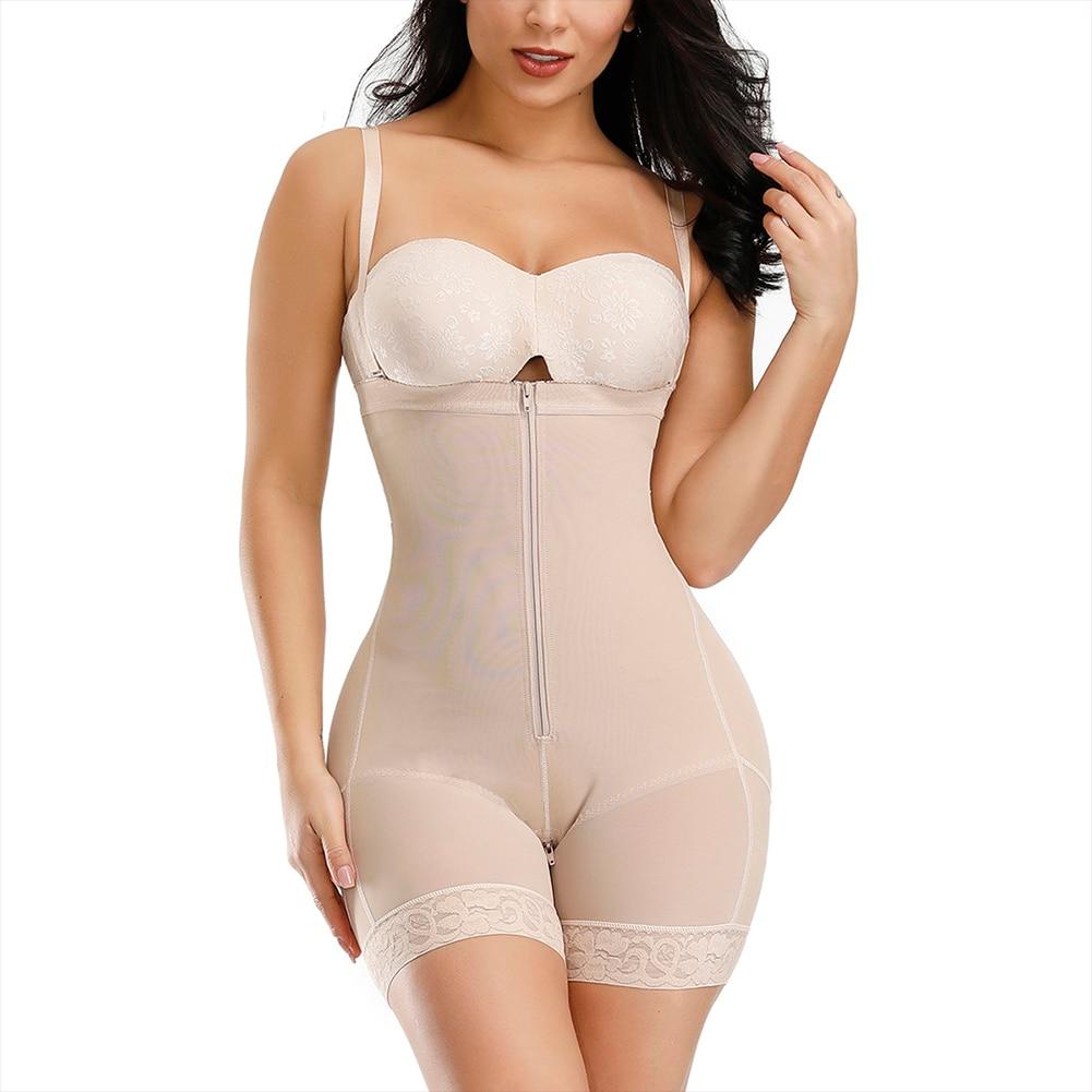 Melissa - Underbust Zip Firm Tummy Control Sheer Leg Body Shaper with Butt Lifter