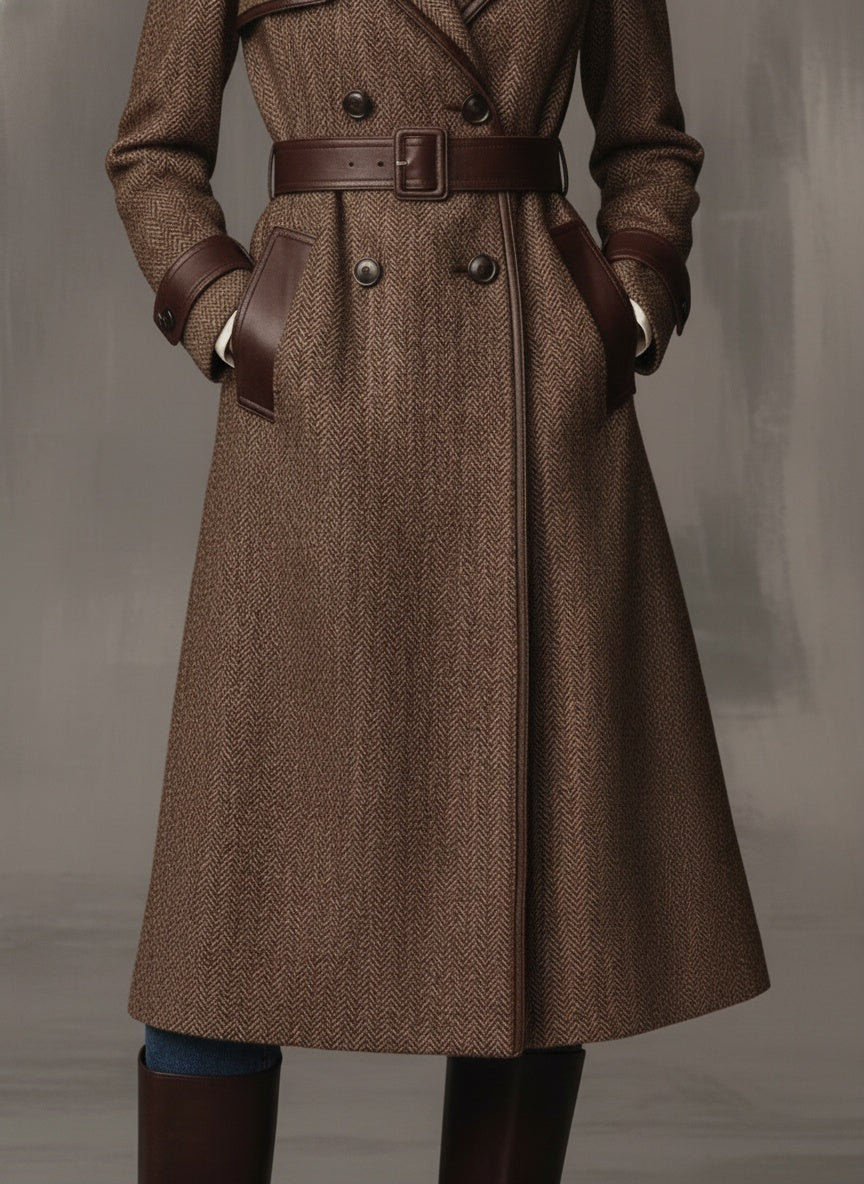 The Heritage Houndstooth Trench Coat
