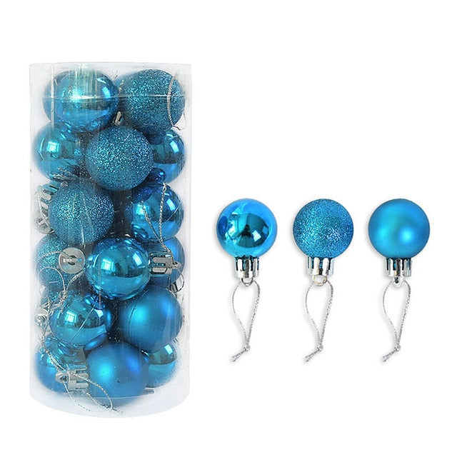 Christmas Tree Decoration Ball Ornaments (24 pcs)