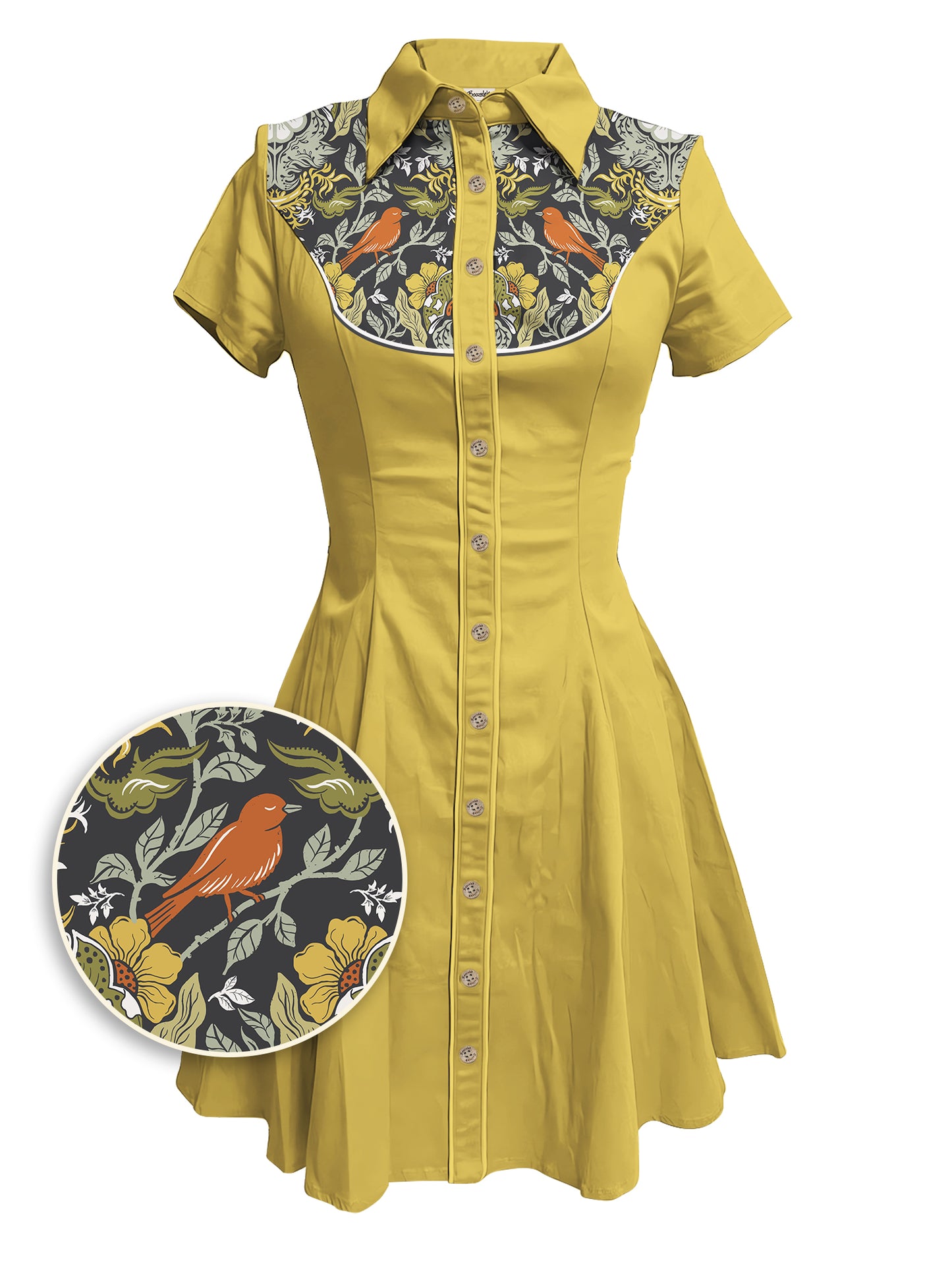 Birds On Branches - 100% Cotton Dress