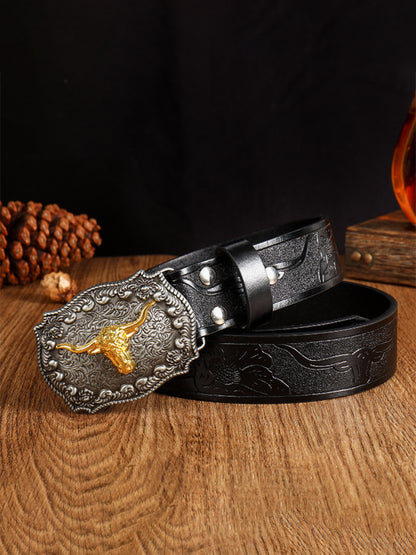 Western Cowboy Embossed Belt