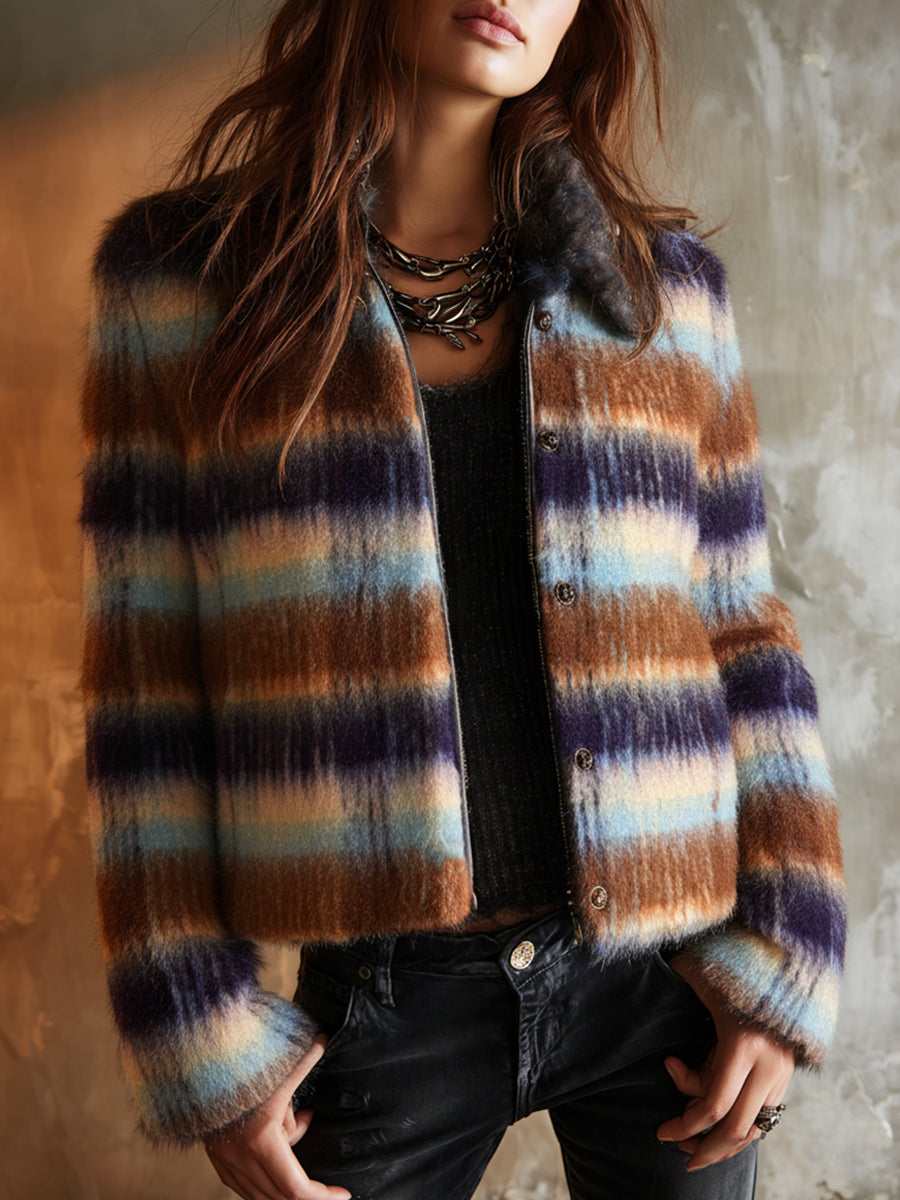 Retro Smooth Woolen Short Straight Jacket