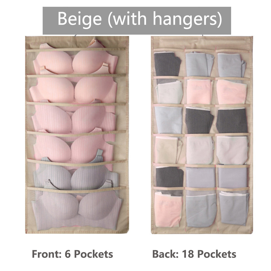 Dual Sided Wall Shelf Wardrobe Storage Bags