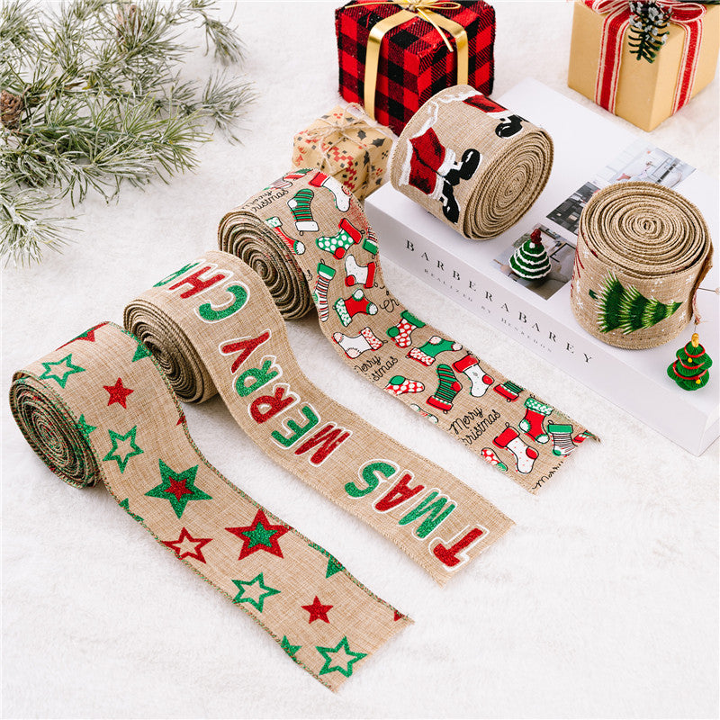 5m Christmas Santa Claus Ribbon Roll