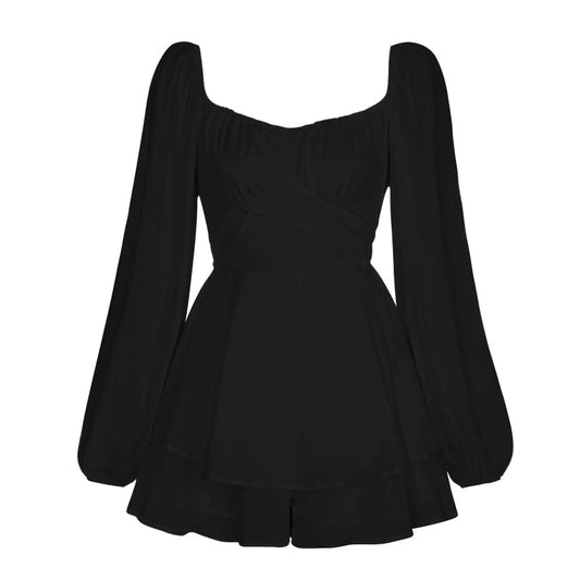 Ruffle Sleeves Mini Dress