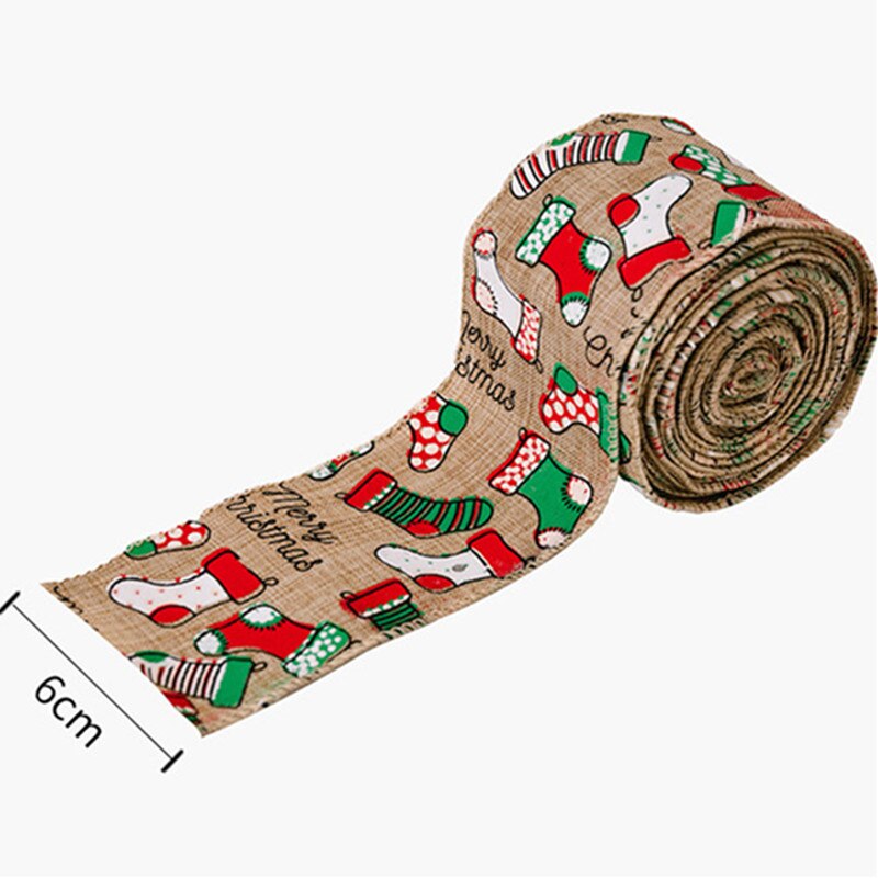 5m Christmas Santa Claus Ribbon Roll