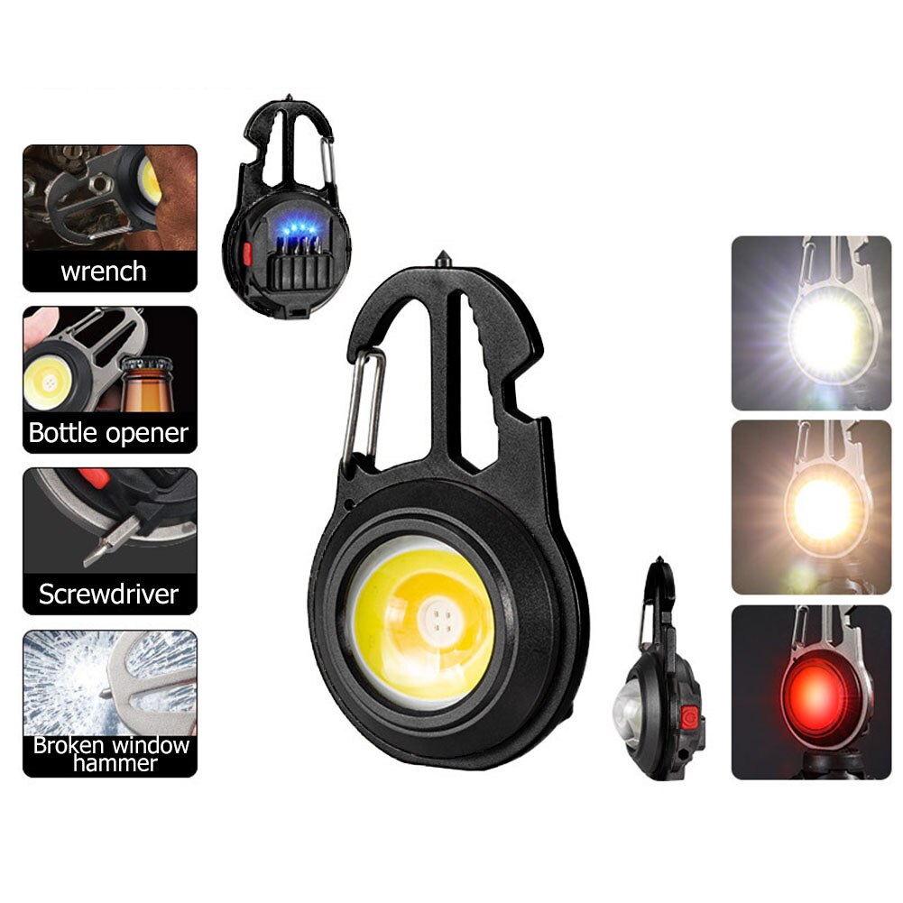 Mini COB LED Flashlight Keychain Lights