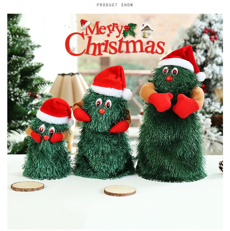 Dancing Christmas tree electronic plush toys decorations Christmas gifts