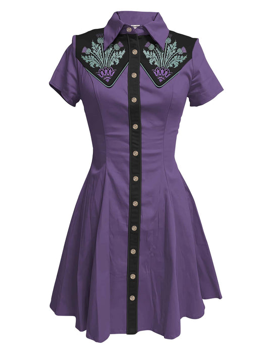 Thistle Flower - 100% Cotton Dress