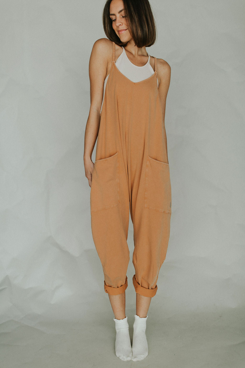 Womens Casual Wide-Leg Jumpsuit