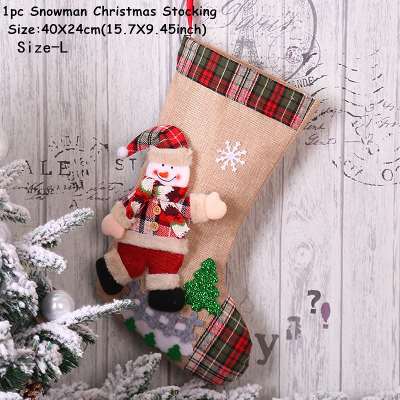 Christmas Stocking Santa Sack Gift Bag