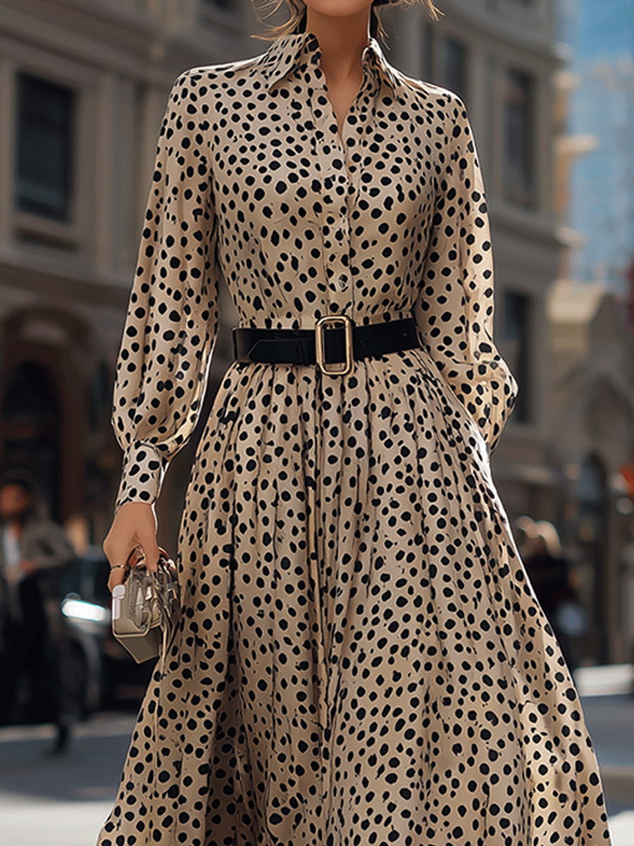 Wild Elegance Belted Maxi Dress